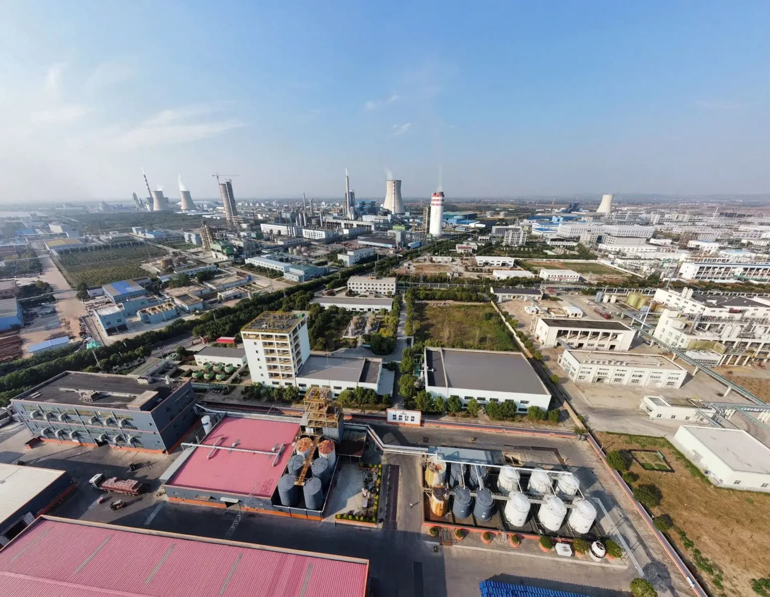 Aerial view of the Changyuan New Materials manufacturing facility for composite resins